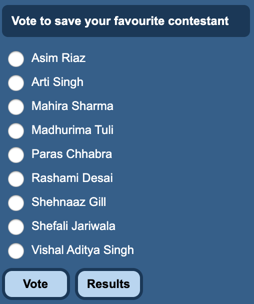 Boss vote bigg Bigg Boss