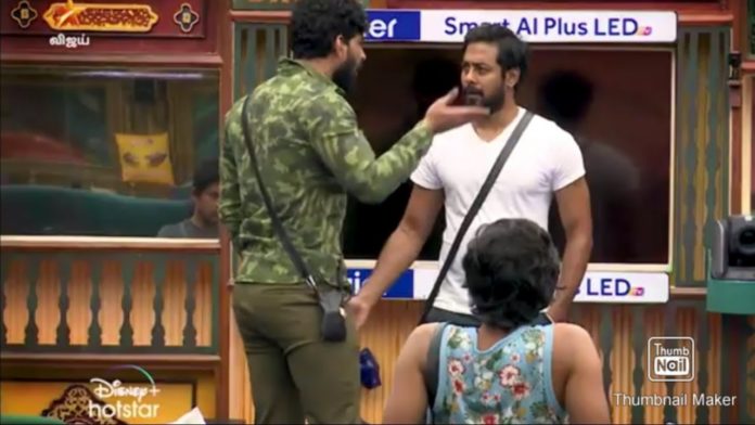 Bigg Boss 4 Tamil Aari vs Balaji Bigg Boss 4 Tamil Aari vs Balaji