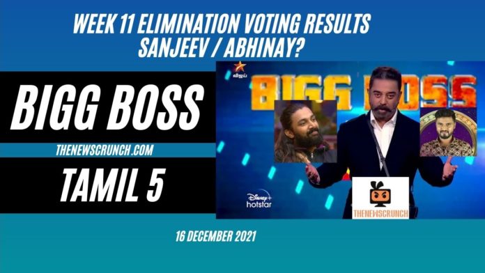 bigg boss 5 tamil elimination voting results week 11