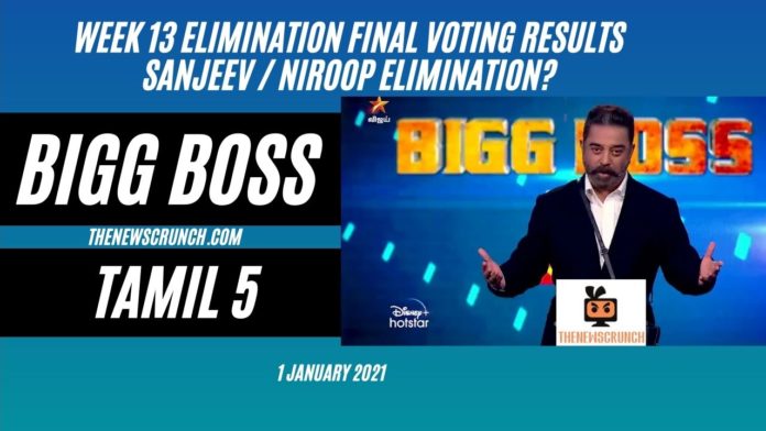 bigg boss 5 tamil elimination week 13 final voting results